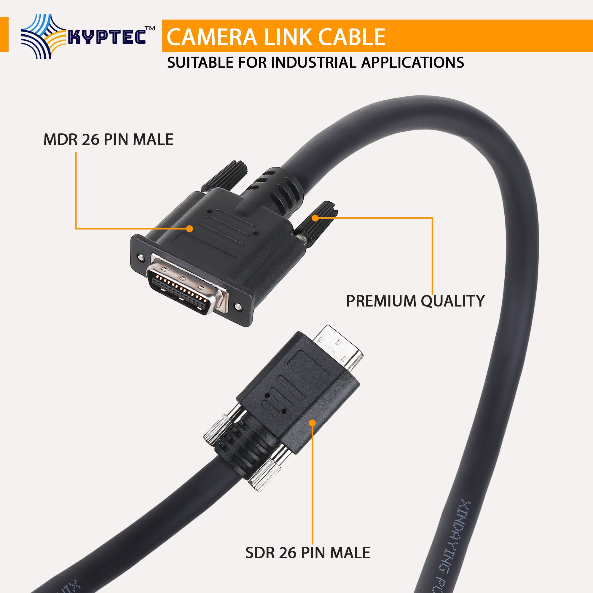 mdr 26p to sdr 26pin industrial camera link cable