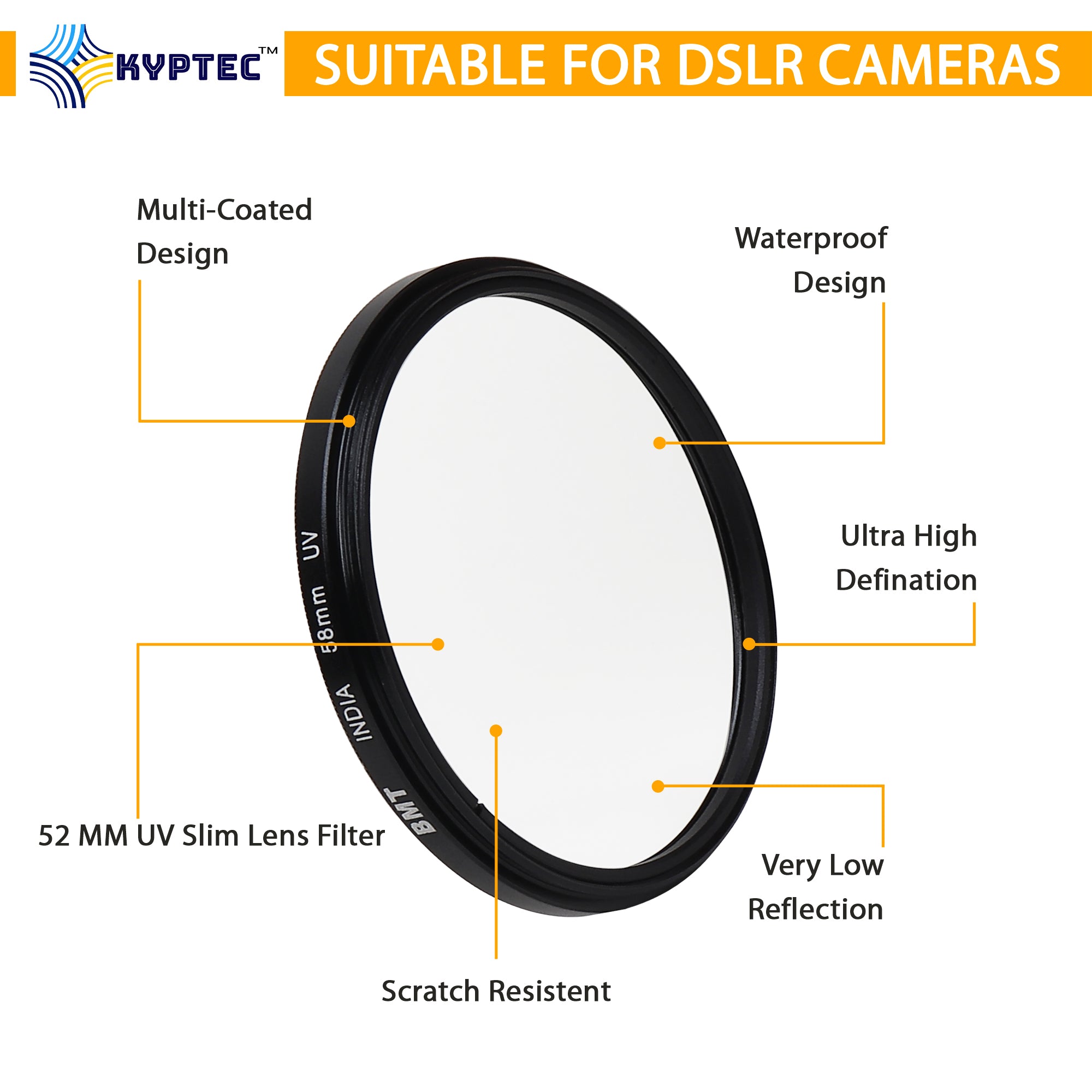 58 MM UV Lens Filter