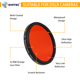 52 MM Orange Colour Lens Filter