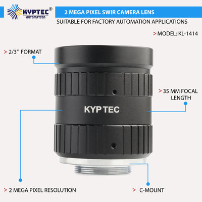 35 MM SWIR Camera Lens with 2 MegaPixel & 2/3" Format Lens